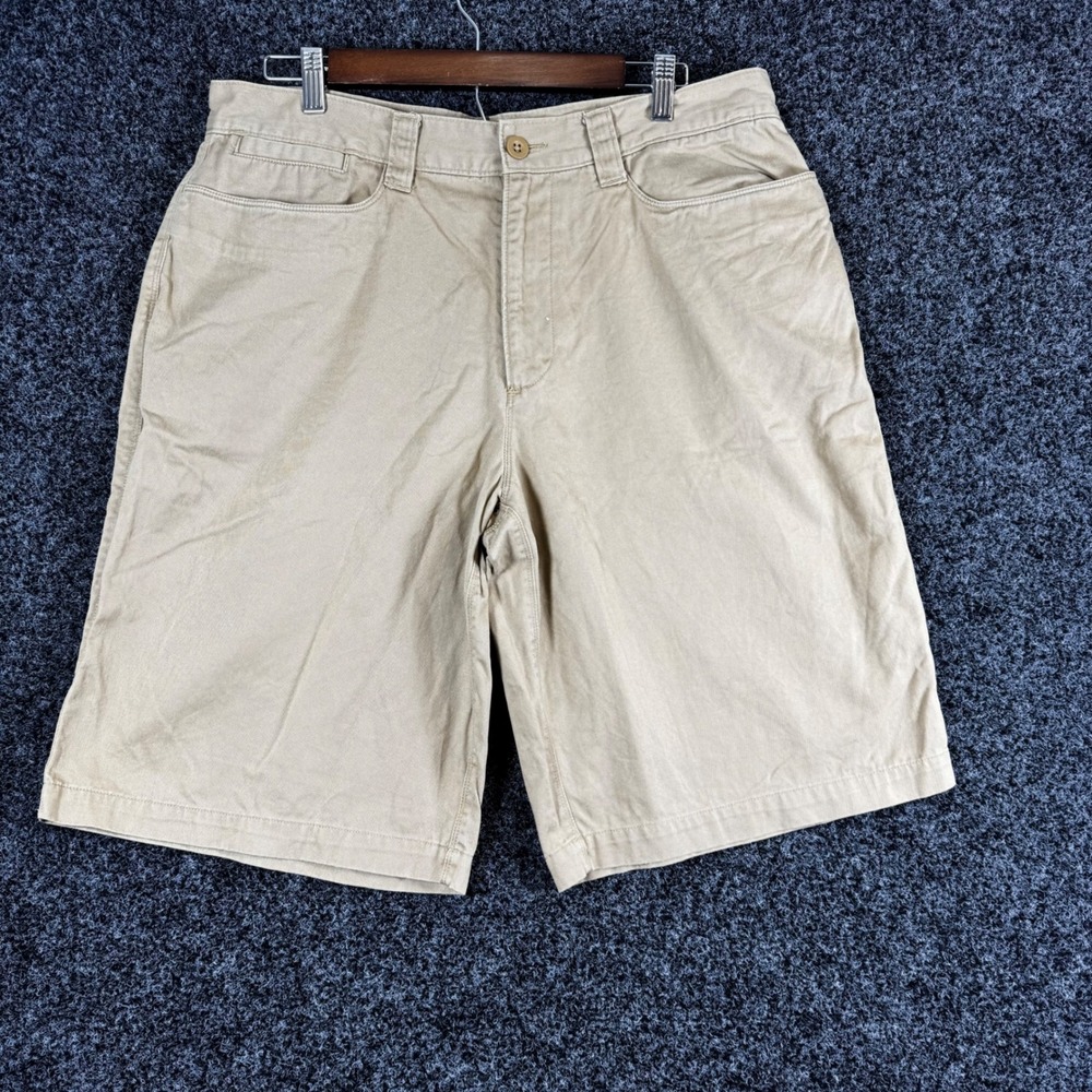 The North Face Mens Tekware Chino Shorts Khaki Tan Cotton Size 36 Long